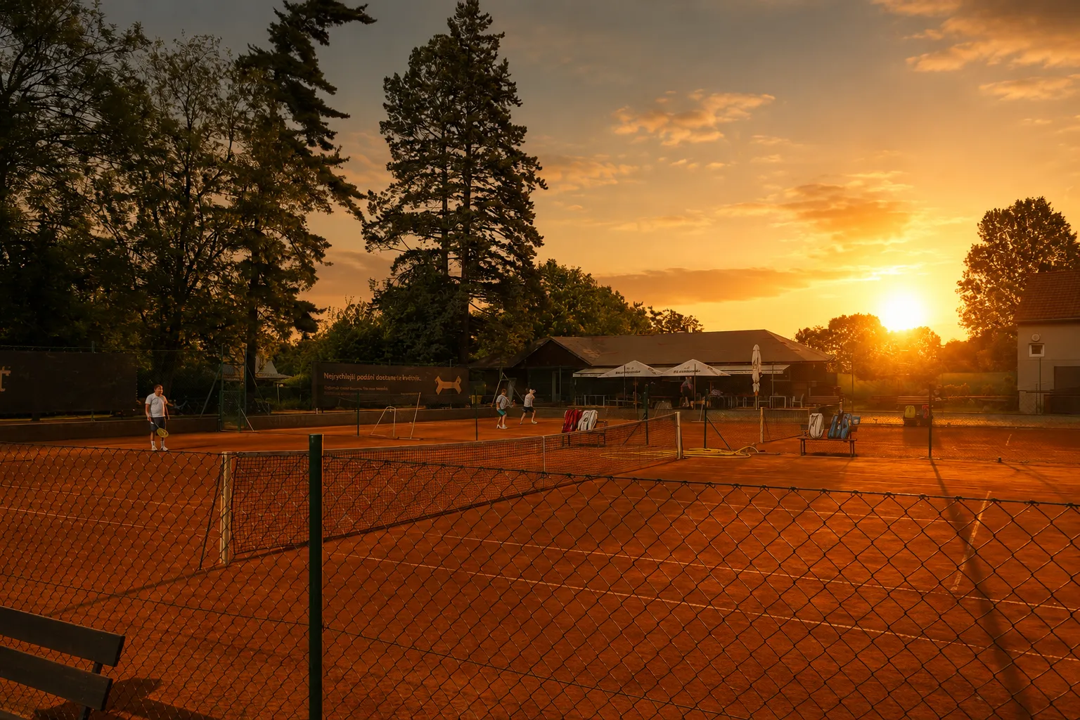Tenis kurty pohled z kurtu 3